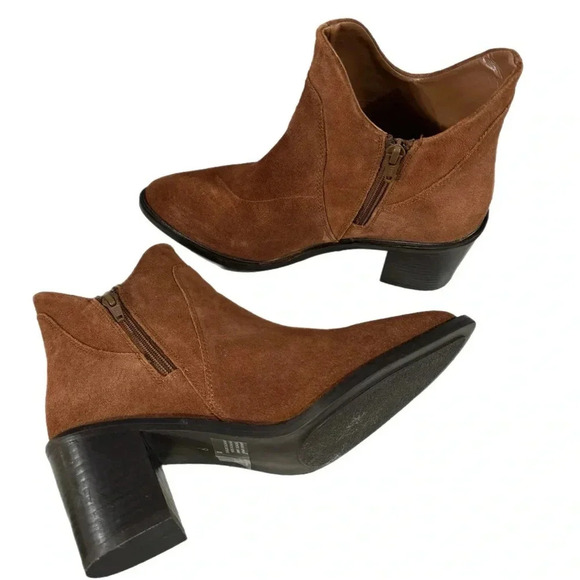 New Seychelles Pretty Little Bird Suede Cognac Brown Boots Fashion Booties Sz 8 - Picture 7 of 16